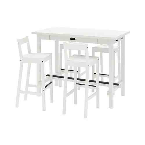 Барн стол+4 барн стула, белый/белый NORDVIKEN НОРДВИКЕН / NORDVIKEN НОРДВИКЕН арт. 99333528