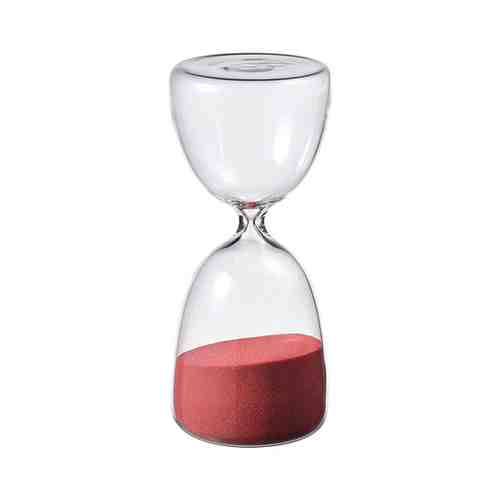 Декоративные песочные часы, прозрачное стекло/темно-розовый, 16 см EFTERTÄNKA ЭФТЕТЭНКА арт. 80506637