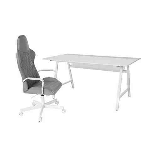 Геймерский стол и стул, серый/светло-серый UTESPELARE УТЕСПЕЛАРЕ арт. 39440710