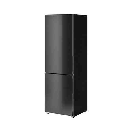 Холодильник/ морозильник, ИКЕА 500 отдельно стоящий/черный нержавеющая сталь, 219/76 л MEDGÅNG МЕДГОНГ арт. 60494843