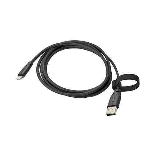 Кабель USB тип А – lightning, темно-серый, 1.5 м LILLHULT ЛИЛЛЬХУЛЬТ арт. 80484800