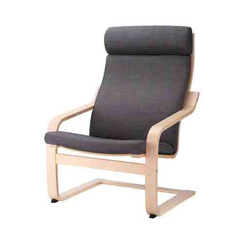 Кресло, березовый шпон/Шифтебу темно-серый POÄNG ПОЭНГ арт. 59302798