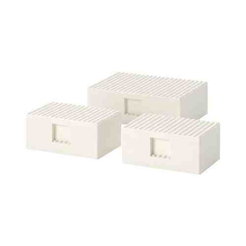 LEGO® контейнер с крышкой, 3 шт., белый BYGGLEK БЮГГЛЕК арт. 60453404