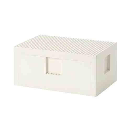 LEGO® контейнер с крышкой, белый, 26x18x12 см BYGGLEK БЮГГЛЕК арт. 10453406