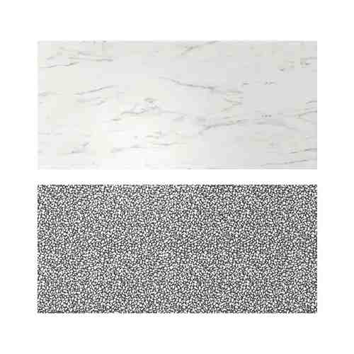 Настенная панель, двусторонний под белый мрамор/черный/белый мозаичный орнамент, 119.6x55 см LYSEKIL ЛИЗЕКИЛЬ арт. 464434