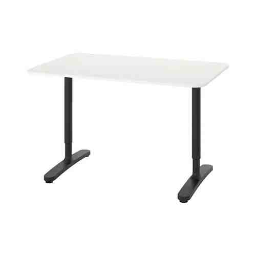 Письменный стол, белый/черный, 120x80 см BEKANT БЕКАНТ арт. 99302211