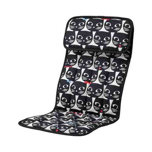 Подушка-сиденье на детское кресло, Гиссларп/орнамент «кошки» POÄNG ПОЭНГ арт. 90469677