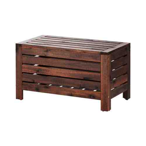 Садовая скамья с ящиком, коричневая морилка, 80x41 см ÄPPLARÖ ЭПЛАРО арт. 30376346