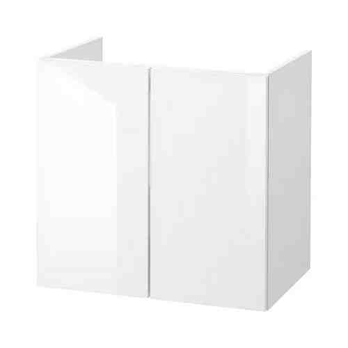 Шкаф под раковину с 2 дверцами, глянцевый/белый, 60x40x60 см FISKÅN ФИСКОН арт. 30499366
