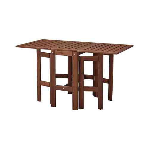 Складной стол, садовый, коричневая морилка, 34/83/131x70 см ÄPPLARÖ ЭПЛАРО арт. 419795