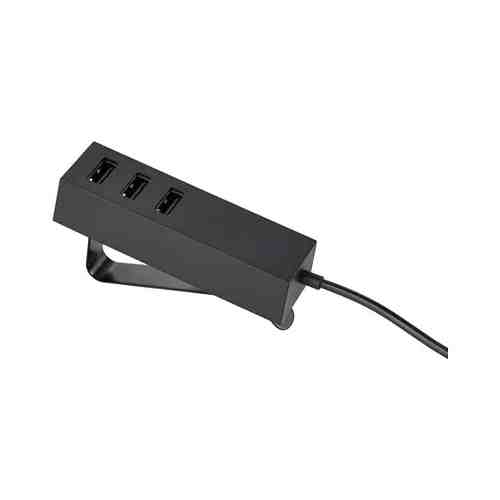 Зарядное устройство USB, с зажимом, черный LÖRBY ЛЁРБИ арт. 50381974