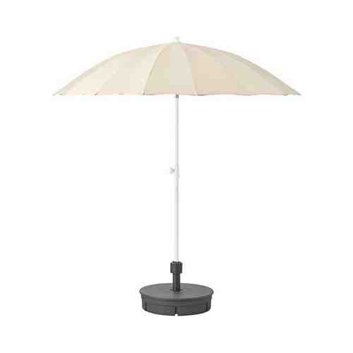 Зонт от солнца с опорой, бежевый/Гритэ темно-серый, 200 см SAMSÖ САМСО арт. 89229004