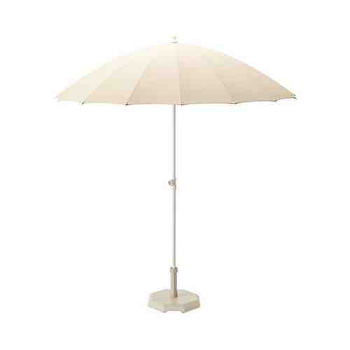 Зонт от солнца с опорой, бежевый/Хювон серо-бежевый, 200 см SAMSÖ САМСО арт. 39414136