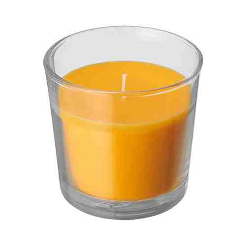 Ароматическая свеча в стакане, Манго/желтый, 9 см SINNLIG СИНЛИГ арт. 10493879