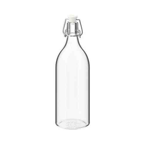 Бутылка с пробкой, прозрачное стекло, 1 л KORKEN КОРКЕН арт. 50372093
