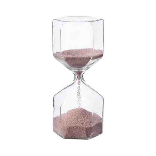 Декоративные песочные часы, прозрачное стекло/светло-розовый, 16 см TILLSYN ТИЛЛСЮН арт. 50497842