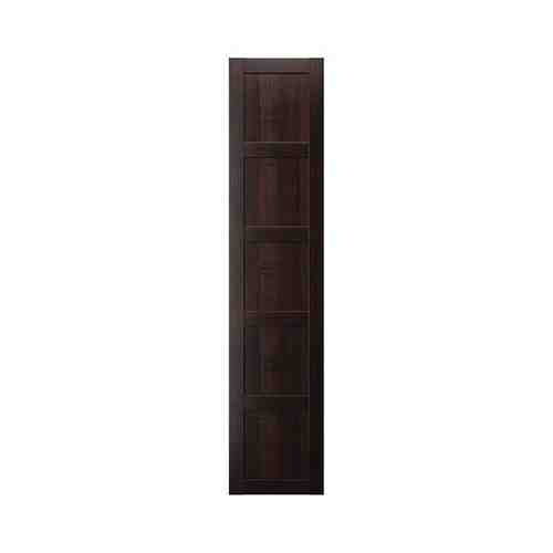 Дверца с петлями, черно-коричневый, 50x229 см BERGSBO БЕРГСБУ арт. 29240448