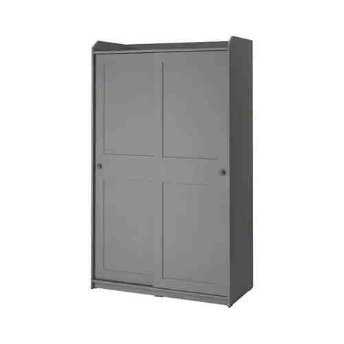 Гардероб с раздвижными дверями, серый, 118x55x199 см HAUGA ХАУГА арт. 80456915