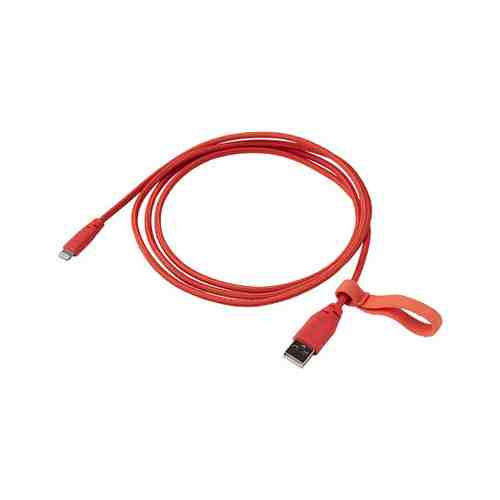Кабель USB тип А – lightning, текстиль/оранжевый, 1.50 м LILLHULT ЛИЛЛЬХУЛЬТ арт. 80492843