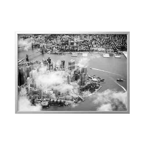 Картина с рамой, Облака над Манхэттен/цвет алюминия, 140x100 см BJÖRKSTA БЬЁРКСТА арт. 49442997