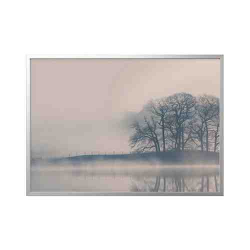 Картина с рамой, Туманный пейзаж/цвет алюминия, 140x100 см BJÖRKSTA БЬЁРКСТА арт. 9384683