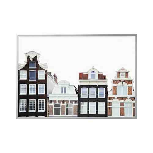 Картина с рамой, Здания Амстердама/цвет алюминия, 200x140 см BJÖRKSTA БЬЁРКСТА арт. 39416847