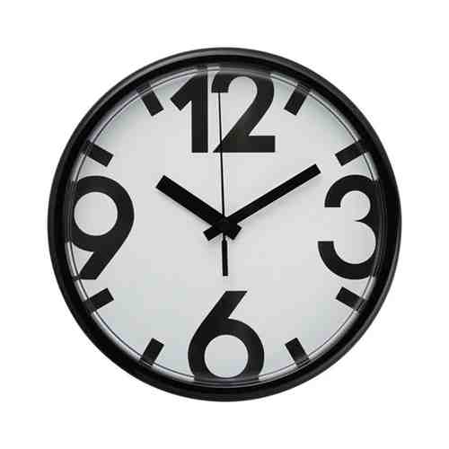 Настенные часы, белый/черный, 23 см JYCKE ЮККЕ арт. 80298469