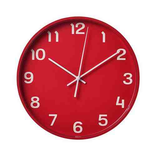 Настенные часы, красный, 28 см PLUTTIS ПЛУТТИС арт. 80510559