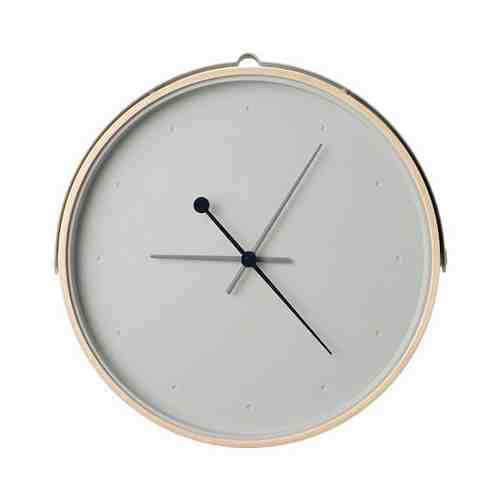 Настенные часы, ясеневый шпон/светло-серый, 42 см ROTBLÖTA РОТБЛОТА арт. 90424325