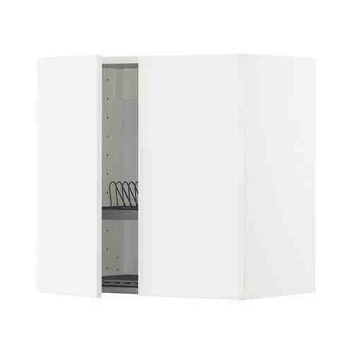 Навесной шкаф с сушилкой/2дверцы, белый/Веддинге белый, 60x60 см METOD МЕТОД арт. 29446227