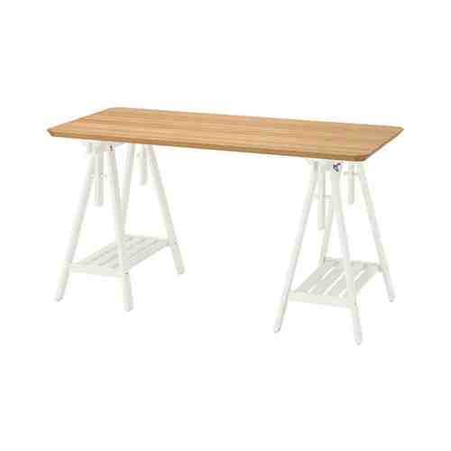 Письменный стол, бамбук белый, 140x65 см ANFALLARE АНФАЛЛАРЕ / MITTBACK МИТТБАКК арт. 49417733