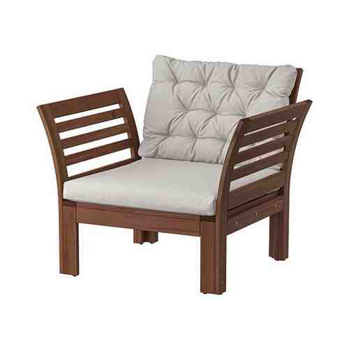 Садовое кресло, коричневая морилка/Куддарна серый ÄPPLARÖ ЭПЛАРО арт. 79413917