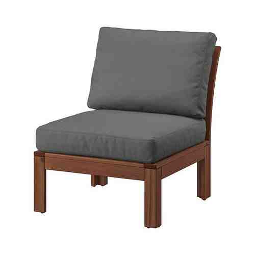 Садовое легкое кресло, коричневая морилка/ФРЁСЁН/ДУВХОЛЬМЕН темно-серый, 63x80x84 см ÄPPLARÖ ЭПЛАРО арт. 99259967
