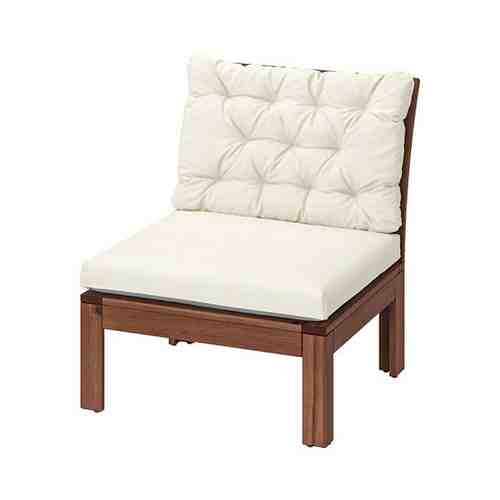 Садовое легкое кресло, коричневая морилка/Куддарна бежевый, 63x80 см ÄPPLARÖ ЭПЛАРО арт. 59303694