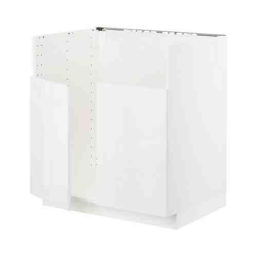 Шкаф для двойной мойки БРЕДШЁН, белый/Рингульт белый, 80x60 см METOD МЕТОД арт. 39444789