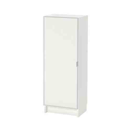 Шкаф книжный со стеклянной дверью, белый/стекло, 40x30x106 см BILLY БИЛЛИ / MORLIDEN МОРЛИДЕН арт. 79287382