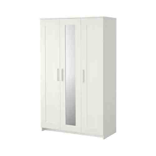 Шкаф платяной 3-дверный, белый, 117x190 см BRIMNES БРИМНЭС арт. 90407929
