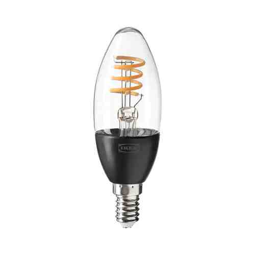 Светодиодная лампочка E14 250 лм, беспроводное регулирование теплый белый/свечеобразный прозрачный TRÅDFRI ТРОДФРИ арт. 441386