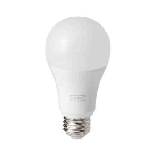 Светодиодная лампочка E27 1000 лм, беспроводное регулирование белый спектр/шаровидный молочный TRÅDFRI ТРОДФРИ арт. 411558