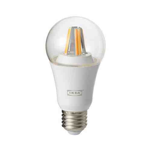 Светодиодная лампочка E27 806 лм, беспроводное регулирование белый спектр/шаровидный прозрачный TRÅDFRI ТРОДФРИ арт. 20411557