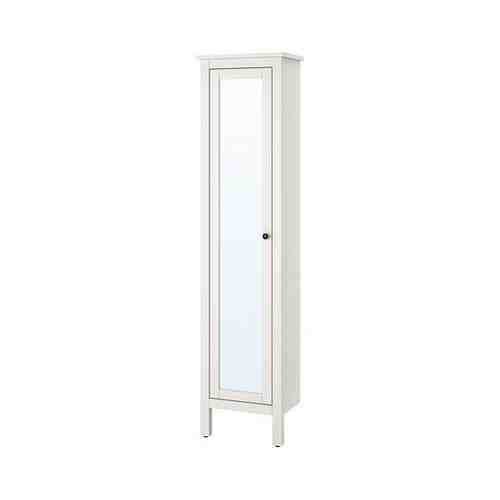 Высокий шкаф с зеркальной дверцей, белый, 49x31x200 см HEMNES ХЕМНЭС арт. 80369013