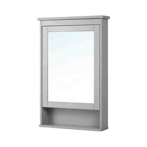 Зеркальный шкаф с 1 дверцей, серый, 63x16x98 см HEMNES ХЕМНЭС арт. 80441207