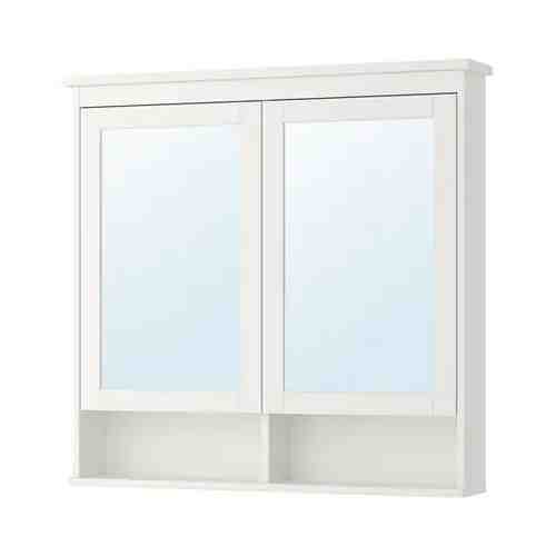 Зеркальный шкаф с 2 дверцами, белый, 103x16x98 см HEMNES ХЕМНЭС арт. 30369015
