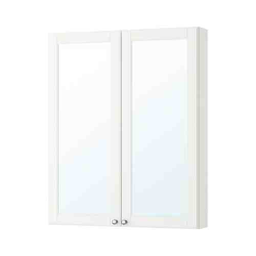 Зеркальный шкаф с 2 дверцами, Кашён белый, 80x14x96 см GODMORGON ГОДМОРГОН арт. 50485900