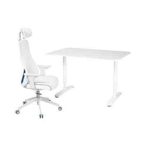Письменный стол и стул, белый BEKANT БЕКАНТ / MATCHSPEL МАТЧСПЕЛ арт. 49440955