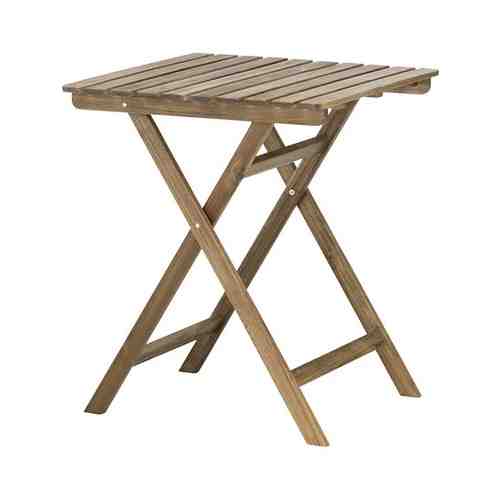 Садовый стол, складной светло-коричневая морилка, 60x62 см ASKHOLMEN АСКХОЛЬМЕН арт. 10375710