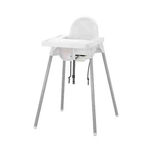 Высокий стульчик со столешн, белый/серебристый ANTILOP АНТИЛОП арт. 99219368